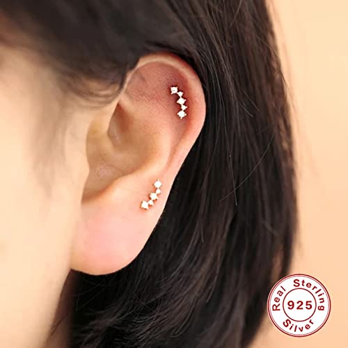Boucles d'oreilles argent 925 de mariage et strass de zirconium