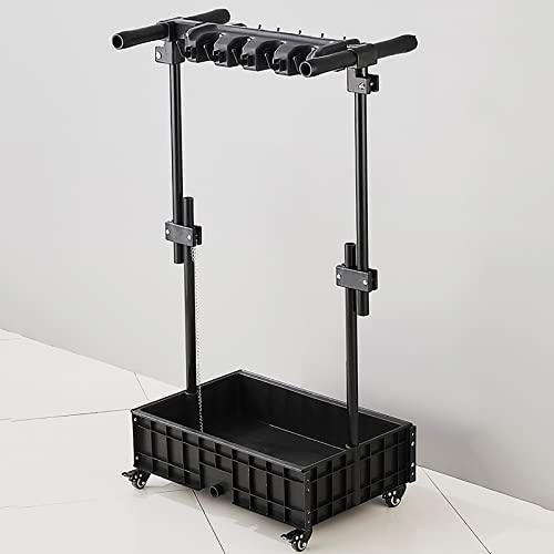 Soporte de pared para fregona y escoba, organizador montado en el suelo para suministros de limpieza, perfecto para lavanderías, escuelas, hospitales, restaurantes y fábricas