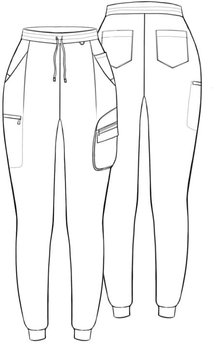 Kitmaz Medical Scrub Pants for Women — Mid Rise Jogger Pants with Yoga Waistband, 4-Way Stretch, Anti-Wrinkle & 8 Pockets - Image 6