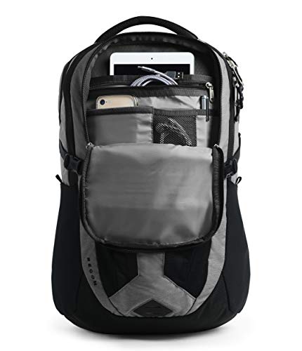 The North Face Recon Laptop Backpack, Zinc Grey Dark Heather/TNF Black, One Size