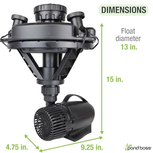 Pond-Boss-DFTN12003L-Floating-Fountain-With-Lights-50-Foot-Power-Cord-14-hp Pond Boss DFTN12003L Floating Fountain With Lights 50 Foot Power Cord 14 hp