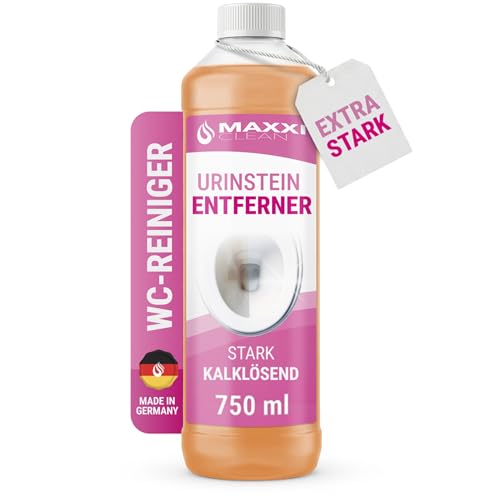 Maxxi Clean | 750 ml Urinsteinentferner [Extra Stark] | Extrem kraftvoller & sparsamer WC-Reiniger | Entfernt hartnäckigste Ablagerungen wie Urinstein & Kalkstein