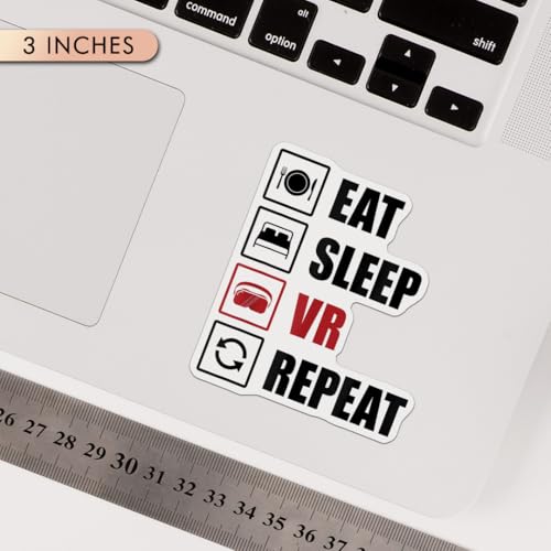 Image of (Set of 5) I'd Rather Be Playing Tag Gorilla Sticker, Wanna Play Mini Games Decal Gift, VR Player Virtual Reality User Hazard Gamer Funny Warning Stickers