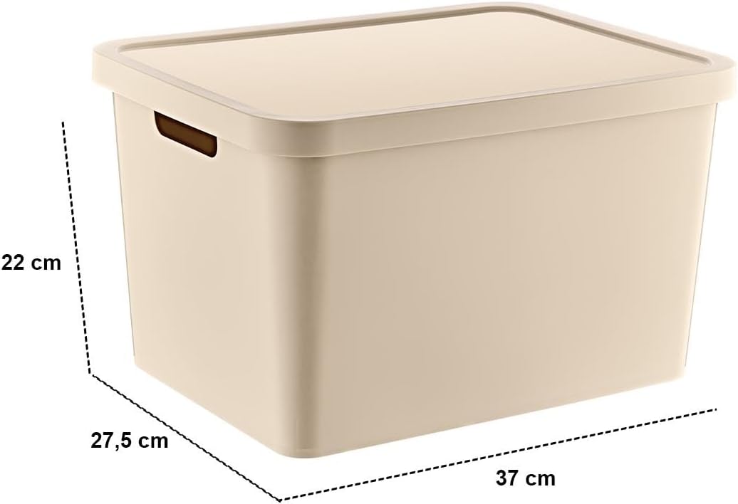 Smartware Stafi Multi-Purpose Lid Box 18 LT LATTE