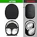 Linkidea Headphones Carrying Case Compatible with Bose QC Ultra, QC35 II, QC45, QC35, QCSE, AE2w, AE2i, NC700, Protective Hard Shell Travel Bag with Cable, Charger Storage (Black)