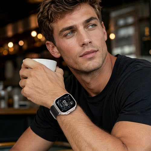 Image of Tactical Nylon Bands for Apple Watch Ultra 3 2 Band Series 11-1 /SE Men | Rugged Breathable Fabric, Nato Adjustable Sport Strap with Reinforced Connector for iWatch Ultra 49mm 46mm 45mm 44mm 42mm L