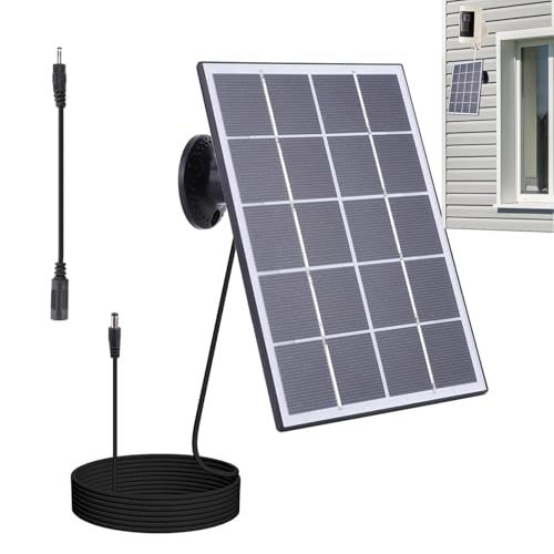 Cargador de panel solar de 10W continuo e impermeable para videotimbre y cámara recargable 7