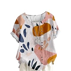 Womens Floral Print Linen Shirt 10