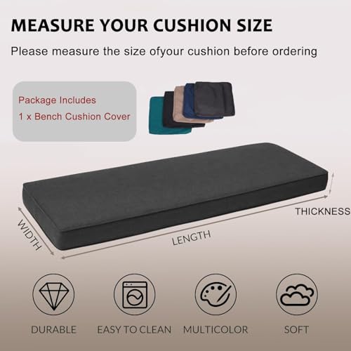 Funda de lino para banco marrón que soluciona el deslizamiento en sofás de esquina 4
