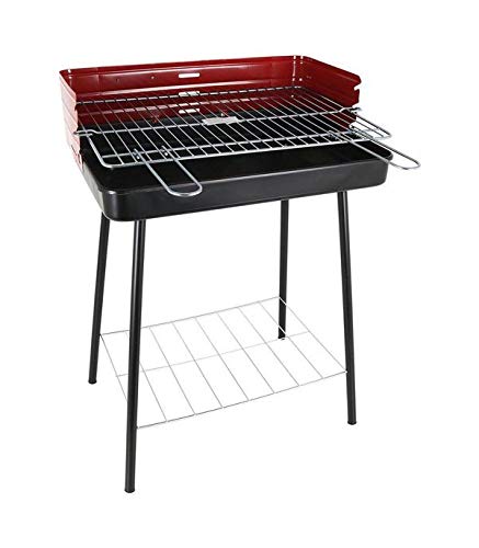 Algon Barbacoa de Carbón con Patas Ne Gramos o Rojo (52 X 37 x 71,5 cm) Talla única