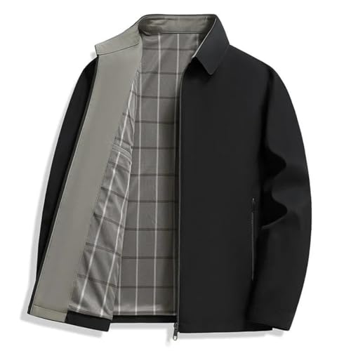 Men's Business Jacket Casual Lapel Long Sleeve Solid Color Full Zip Lightweight Outerwear2