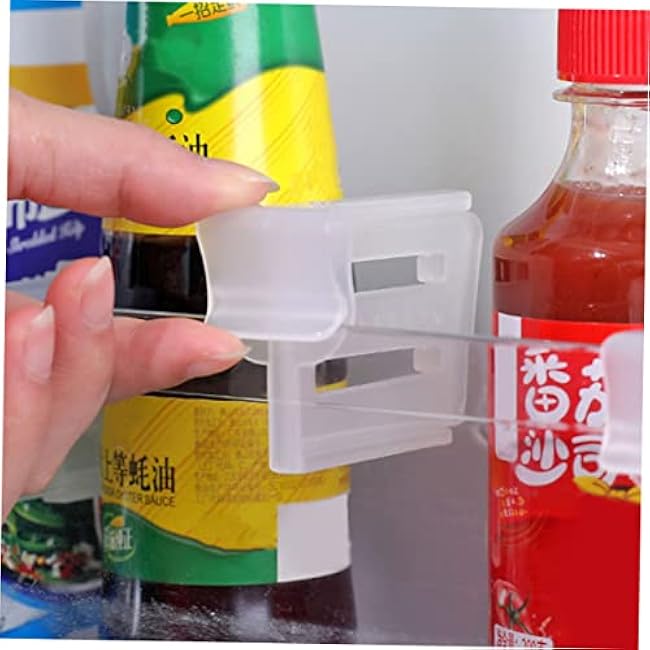 12pcs Adjustable Refrigerator Side Door Dividers Organizer Telescopic Fridge Clip Partitions for Bottle Can Food Bag Storage Space Saving Kitchen Drawer Separator Panels