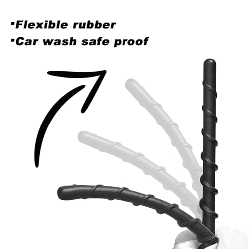 Motorcycle Short Antenna Fit for Honda Goldwing GL1800 (2001-2017) | F6B (2013-2017) | 7" Spiril Flexible Rubber Antenna, Optimized AM/FM Radio Reception, for Goldwing GL1800 Radio Accessories by AMFRNE - Used condition - Image 3