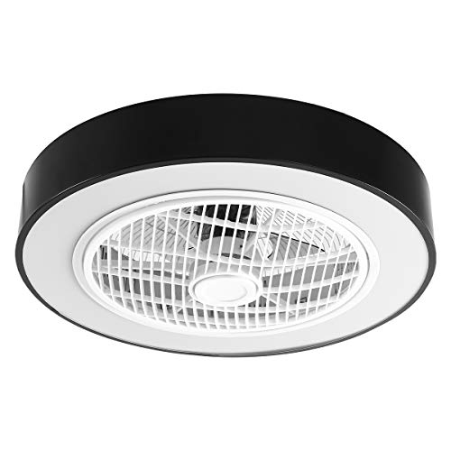 TC-Home 55cm Ceiling Fan with LED Light 3 Speeds Lighting Color Change Invisible Blades w/remote