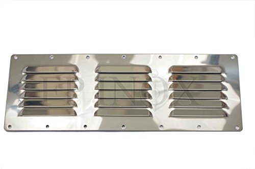 FP INOX Grille Aération Rectangulaire 340 x 116 mm en inox