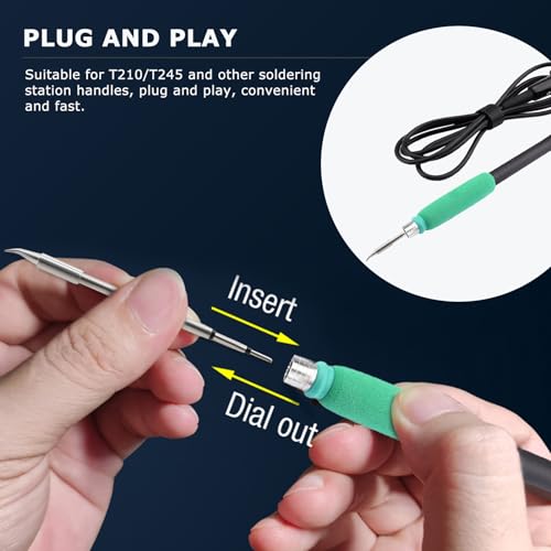 Image of C245-D4 Soldering Iron Tips,Compatible with T245 Soldering Station,Ideal for Repair Mobile Phone Motherboard Watch