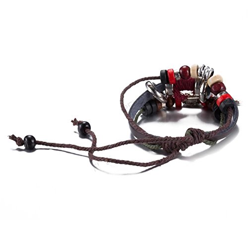 Leather Multi-Strand Cupid Charm Bracelet, Gift for Her