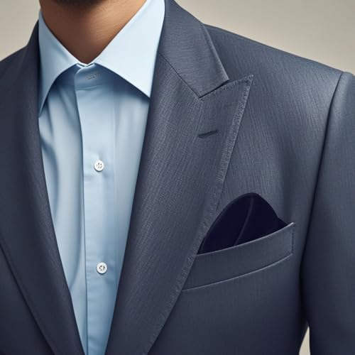 Image of Men's Pocket Square, Solid Color Boys Handkerchiefs for Men Wedding Party