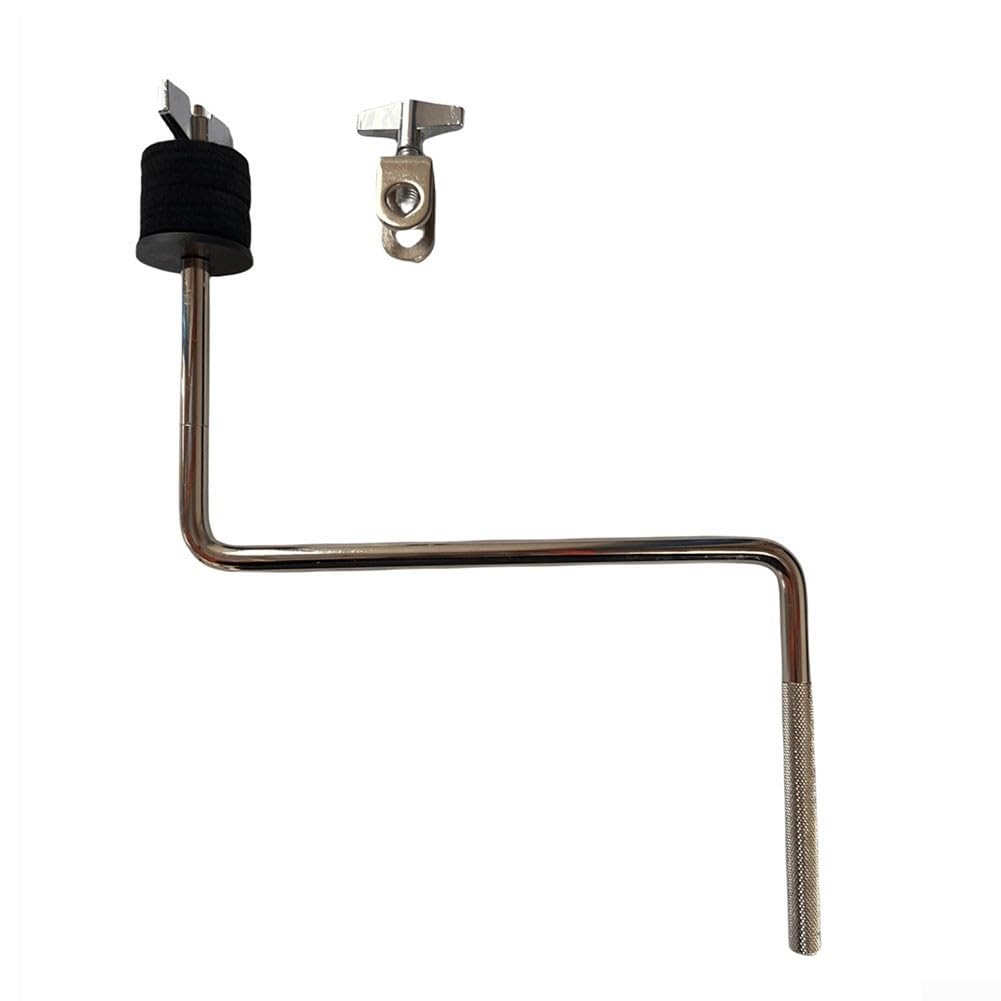 Pince de tige de cymbale en forme de Z avec clip à vis pour pièces de batterie, accessoire de support d'instrument à percussion en métal, 34,5 cm, argenté