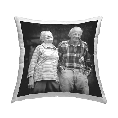 Larilotte Personalisiertes Kissen mit Foto Bedrucken Lassen, Fotokissen 40x40 cm Weiß, Kissen mit eigenem Bild & Text selbst gestalten, Kissenbezug personalisiert, mit Füllung optional