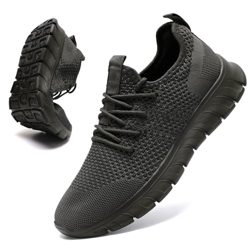 Image of Mens Lightweight Running Shoes Slip On Walking Tennis Gym Sneakers