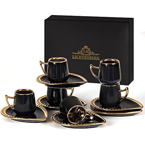 LB Espressotassen Set Cappuccino Tassen 6 teilig Kaffeetassen Set Cover