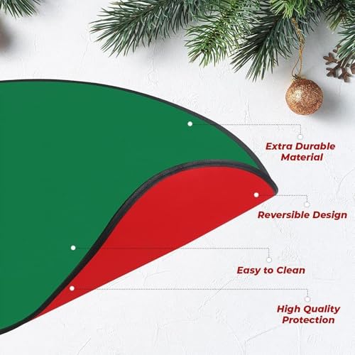 Protection de sol pour sapin de Noël avec ce tapis réversible - 4