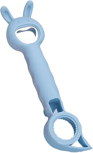 Miniatura 8 de Abrebotellas de conejo cuatro en uno para vino, abrelatas multifuncional para tapas tipo torsión, botella de agua de plástico, torsión, sopa de