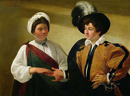 Tableau la diseuse de bonne aventure de Caravage 60x90cm