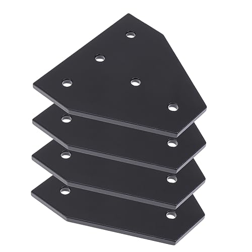 T Shape Joining Plate 2020t 4pcs Aluminum Alloy Black