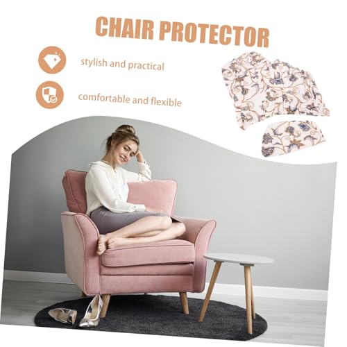 Funda para silla de sofá beige de poliéster elástico PRETYZOOM 4