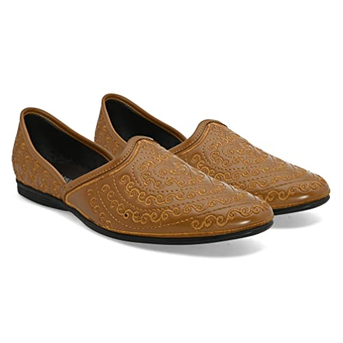 Image of San Frissco Men Faux Leather Atlantis Cherry Mojaris