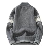 EERINESS Męskie swetry sweter męski pogrubiony odcinek jesieni i zimy młodzież okrągły dekolt ciepły sweter moda męska dzianina męska na co dzień długi rękaw, b, 3XL