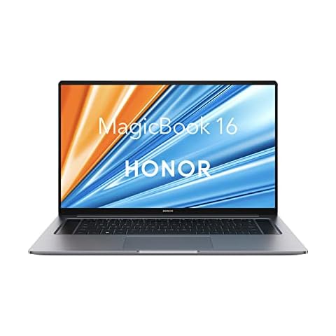 HONOR MagicBook 16 Windows 11 Laptop (16.1" 144Hz FHD IPS, AMD Ryzen 5 5600H, WiFi 6, 16 GB RAM, 512 GB SSD) - Space Grey Cover