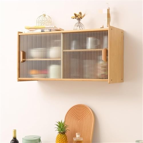 HEICAOMEI Wall Storage Cabinet Bamboo Kitchen Medicine for Bathroom Livingroom