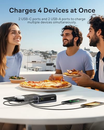 Baseus Laptop Power Bank, 20800mAh 145W Portable Charger USB C with 4 Ports, Digital Display, Travel Powerbank Fast Charging for MacBook, iPhone 17/16 Series, iPad, Samsung, Dell (Flight-Approved) image 8