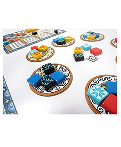 Image of Awestuffs Family Board Games for Adults and Kids - Ages 8 and up, 2 to 8 Players (Azul Tile Game)