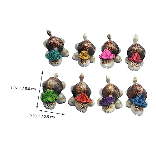 RORPOIR 8Pcs Mini Turtle Ornaments Resin Shell Turtles Figurines Home Decor Desktop Art Decorations for Office Bedroom Study - Image 3