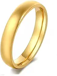 Aliança Avulsa 4mm Folhado A Ouro 18K Qualidade Original, Casamento, Casal, Noivado (16/17)