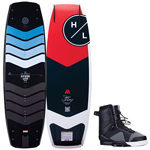 Hyperlite Murray Pro Mens Wakeboard 134 W/Team X Bindings Black/Red 134cm/(9-10)