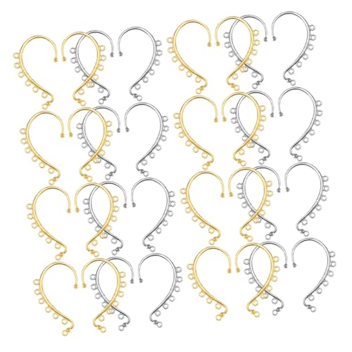 Lurrose 40個イヤーカフ 非貫通イヤーラップ イヤーフック ジュエリー制作パーツ 女性向けクラフトアクセサリー