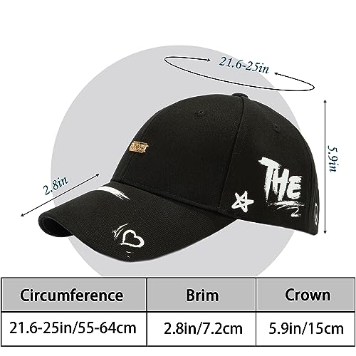 Image of Baseball Cap for Women Men - Adjustable Size Hat | Sun Protection,Colourfast,Moisture Wicking,Ponytail Hole,Wrinkle Free