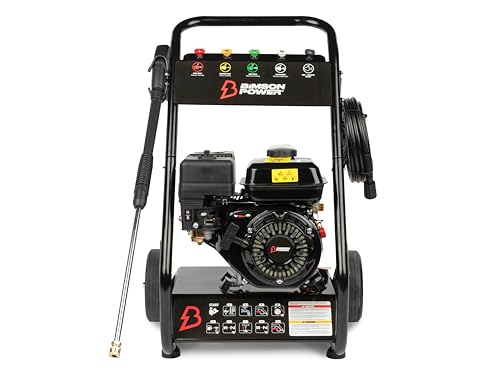 Bimson Power Petrol Pressure Washer 2900PSI / 180 Bar Jet Washer with 5 Spray...