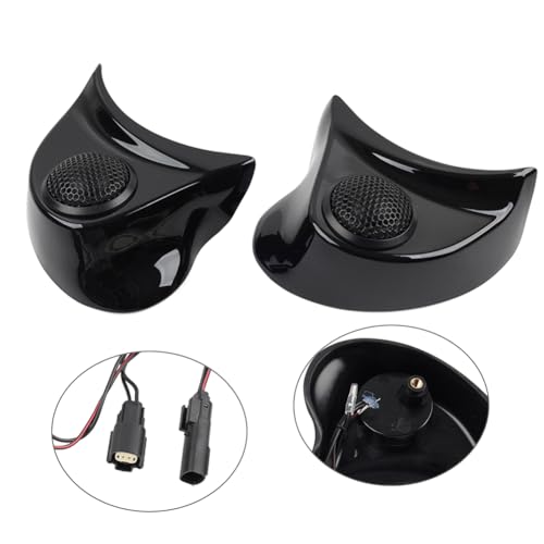 Pods Tweeter Speaker Kit para Harley ABS plástico negro brillo miniatura 3