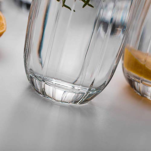 Image of Premium Juice Glasses 450 ML Drinking Glasses, Highball Lead-Free Glasses, Tumblers for Water, Juice, Beer, Cocktail and Mixed Drinks - 2 Pieces, Transparent