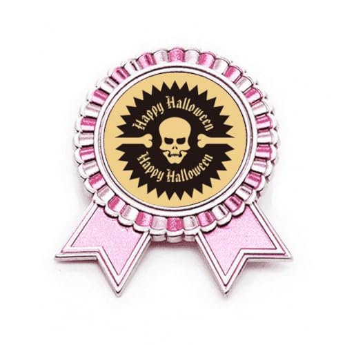 Broche en L motif circulaire Halloween Rose M Métal pour déguisement