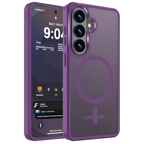 Image of WRJ Magnetic Case for Samsung Galaxy S23 6.1-Inch,Matte Dark Purple