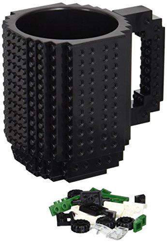 OliaDesign Build-On Brick 12 oz Mug Limited Edition, Black