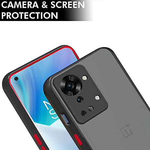 Image of TheGiftKart Translucent Hybrid Back Case Cover for OnePlus Nord 2T 5G | Smoked Matte Back | 360 Degree Protection | Protective Hard Back Case Cover for OnePlus Nord 2T 5G (PC, TPU | Black Bumper)