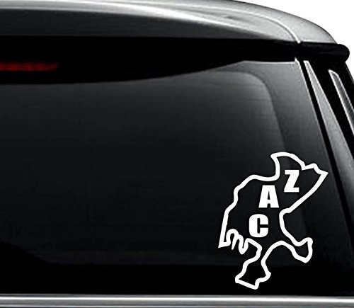 ZAC Zacatecas Mexico State Decal Sticker For Use On Laptop, Helmet, Car, Truck, Motorcycle, Windows, Bumper, Wall, and Decor Size- [15 inch] / [38 cm] Tall / Color- Gloss White